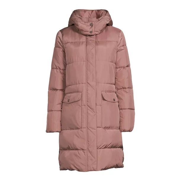 BCBG Paris Women's Long Puffer Coat with Hood - Walmart.com | Walmart (US)