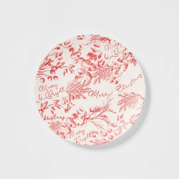 7" Melamine Toile Layering Plate Red - Threshold™ | Target