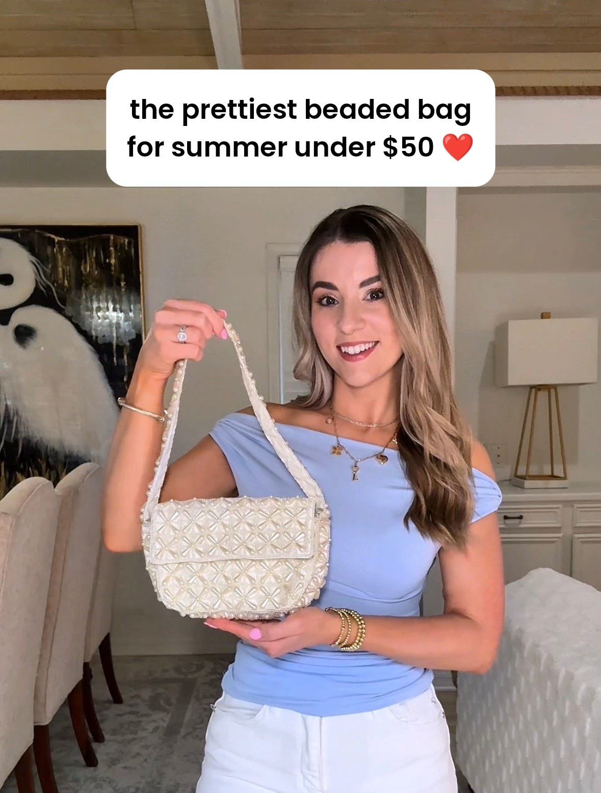 The prettiest beaded bag for summer! So easy to dress up or down ✨🩵🐚☀️🦋

Beaded bag
Summer bag
Summer accessories 
Beaded hand bag
Dressy bag
Wedding guest hand bag
Vacation outfits
Bridal handbag
Bachelorette purse
Honeymoon bag 
Bride to be

#LTKootd #LTKgrwm #LTKWedding