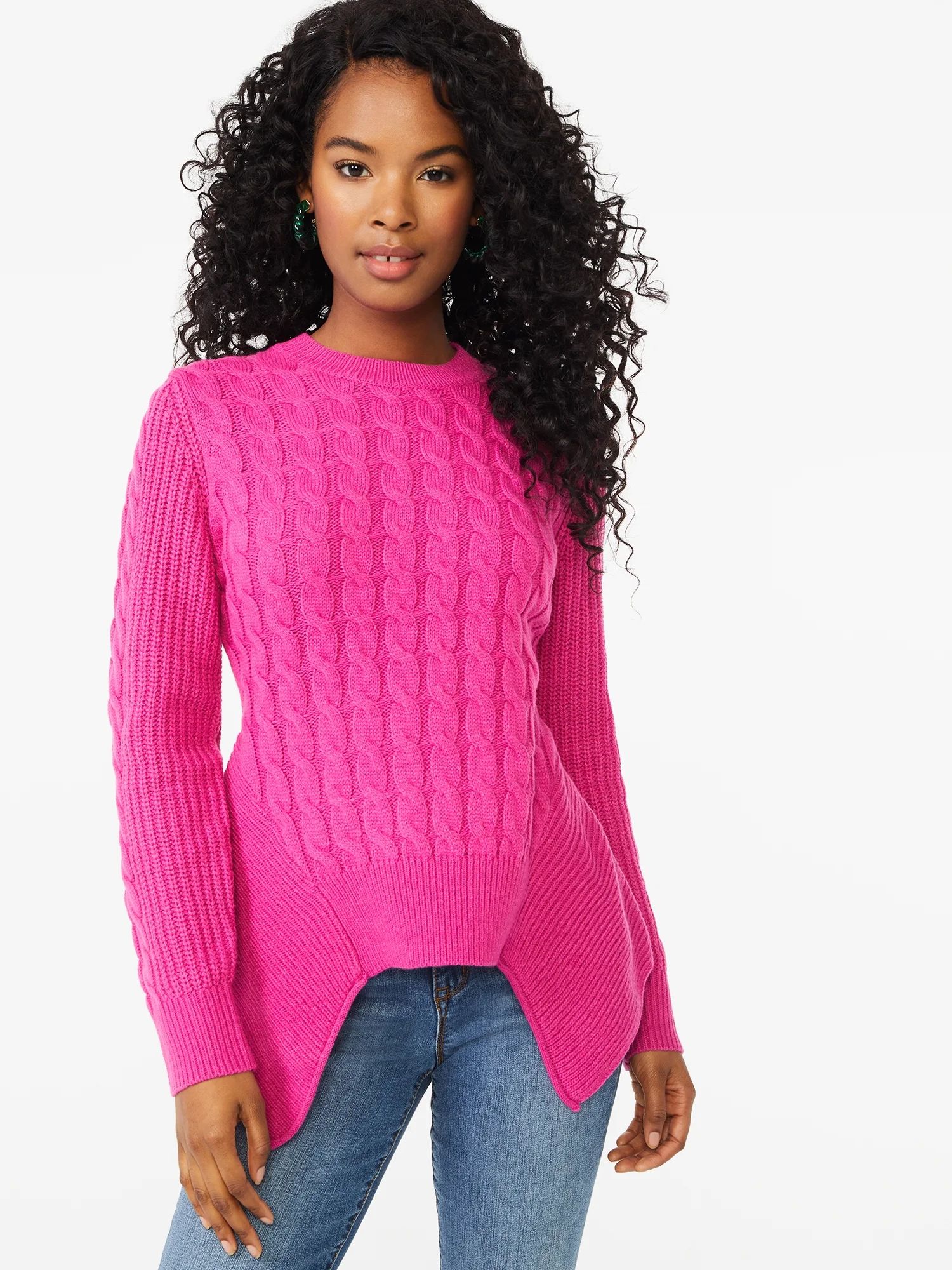 Scoop Women's Asymmetrical Sweater | Walmart (US)