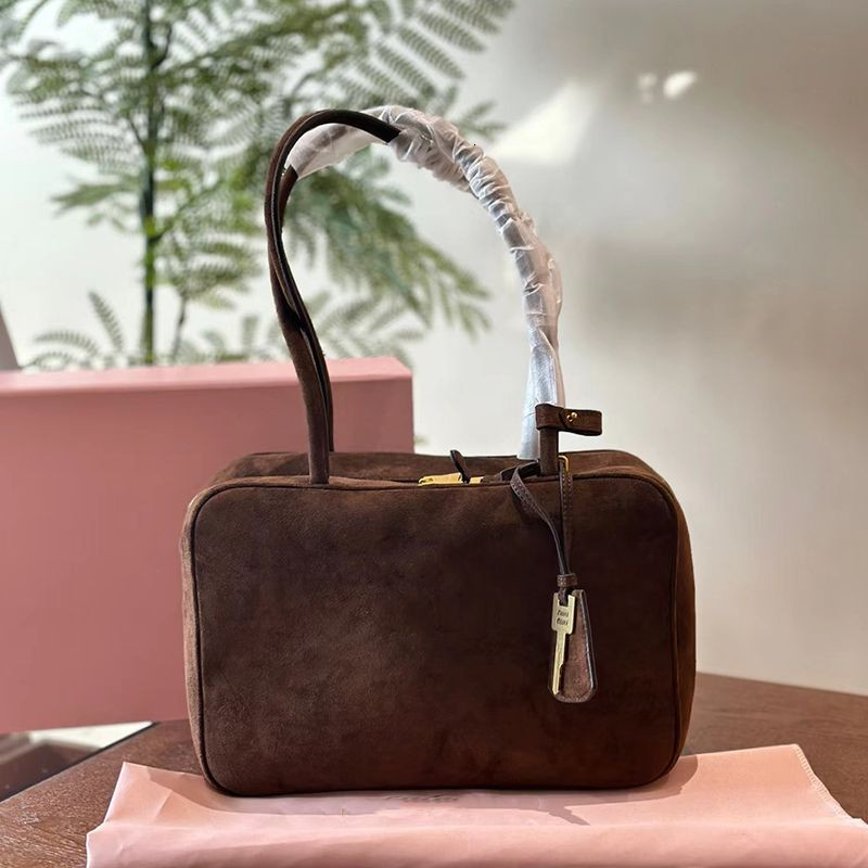 Designer luxury fall winter bowling handbag classic vintage quilted diamond shoulder bags suede l... | DHGate