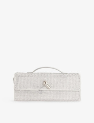 Andiamo Crystal Leather Clutch Bag | Selfridges