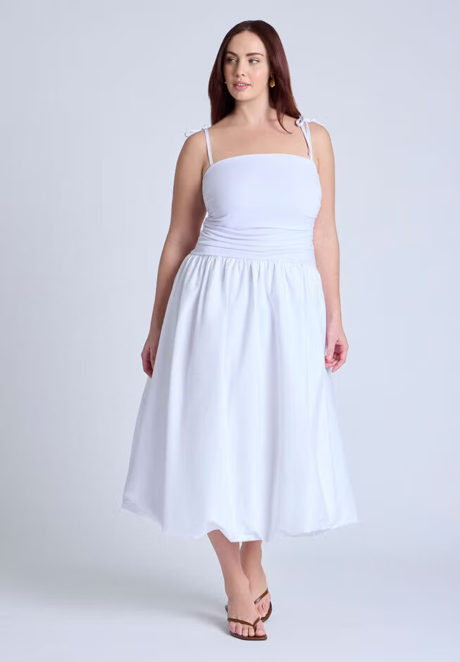 Bubble Skirt Midi Dress | Eloquii