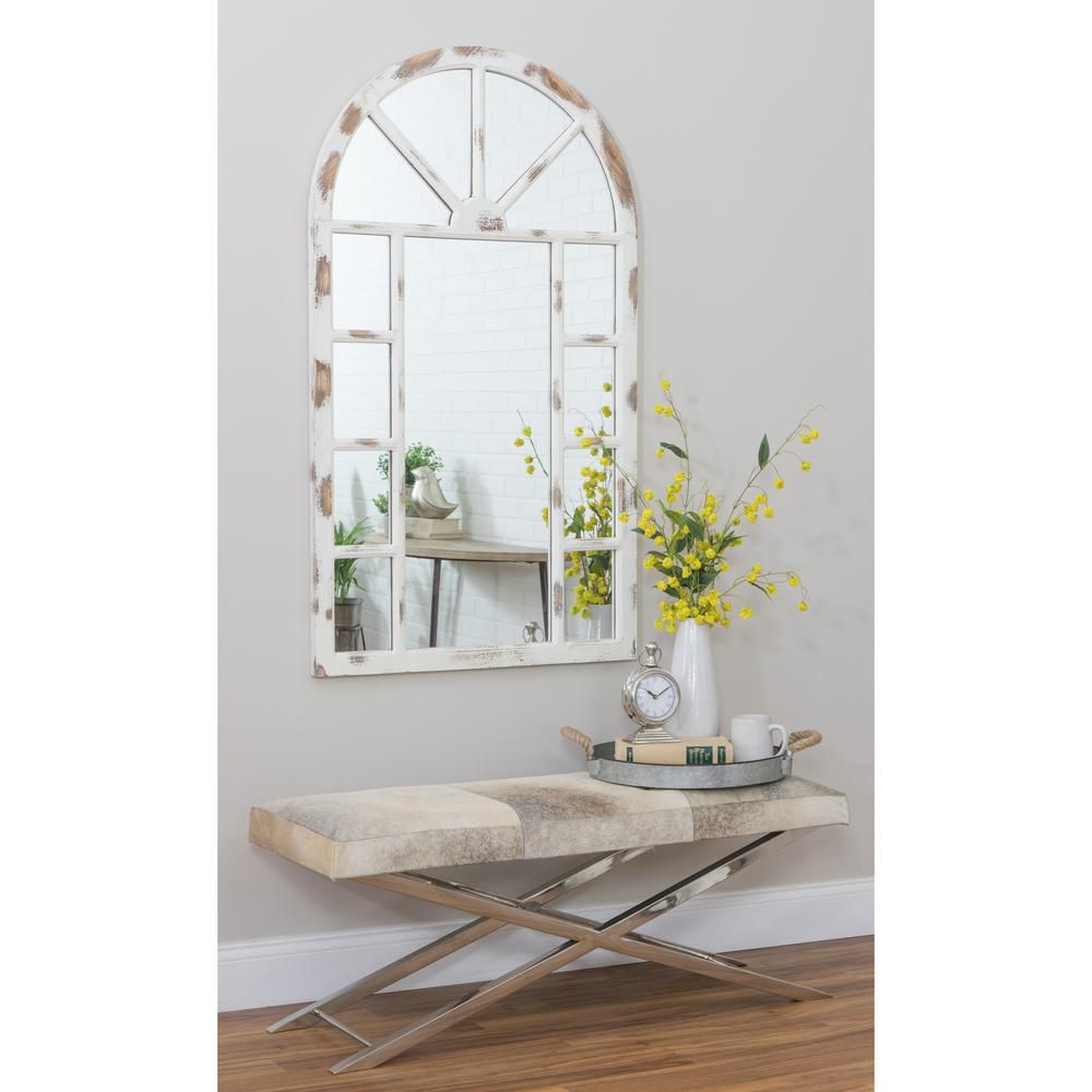 Aspire Home Accents Lara Farmhouse Arch Wall Mirror 5605 - The Home Depot | The Home Depot