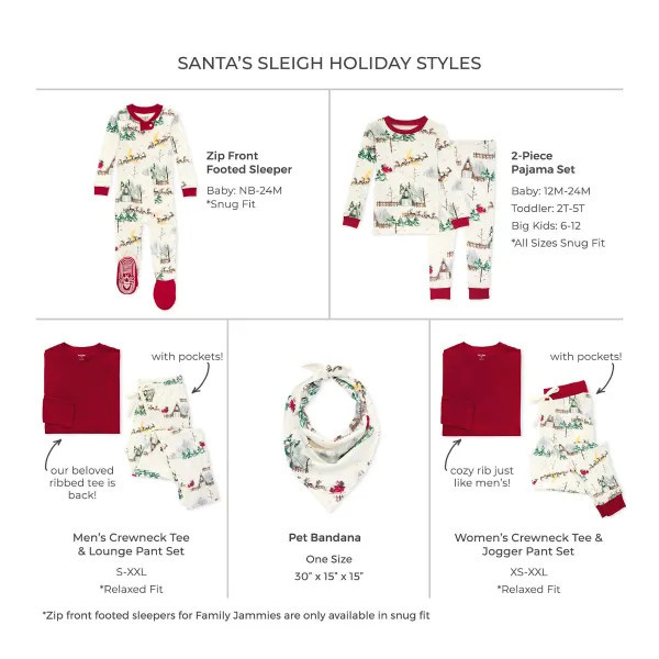 Christmas Matching Family Pajamas | Burts Bees Baby