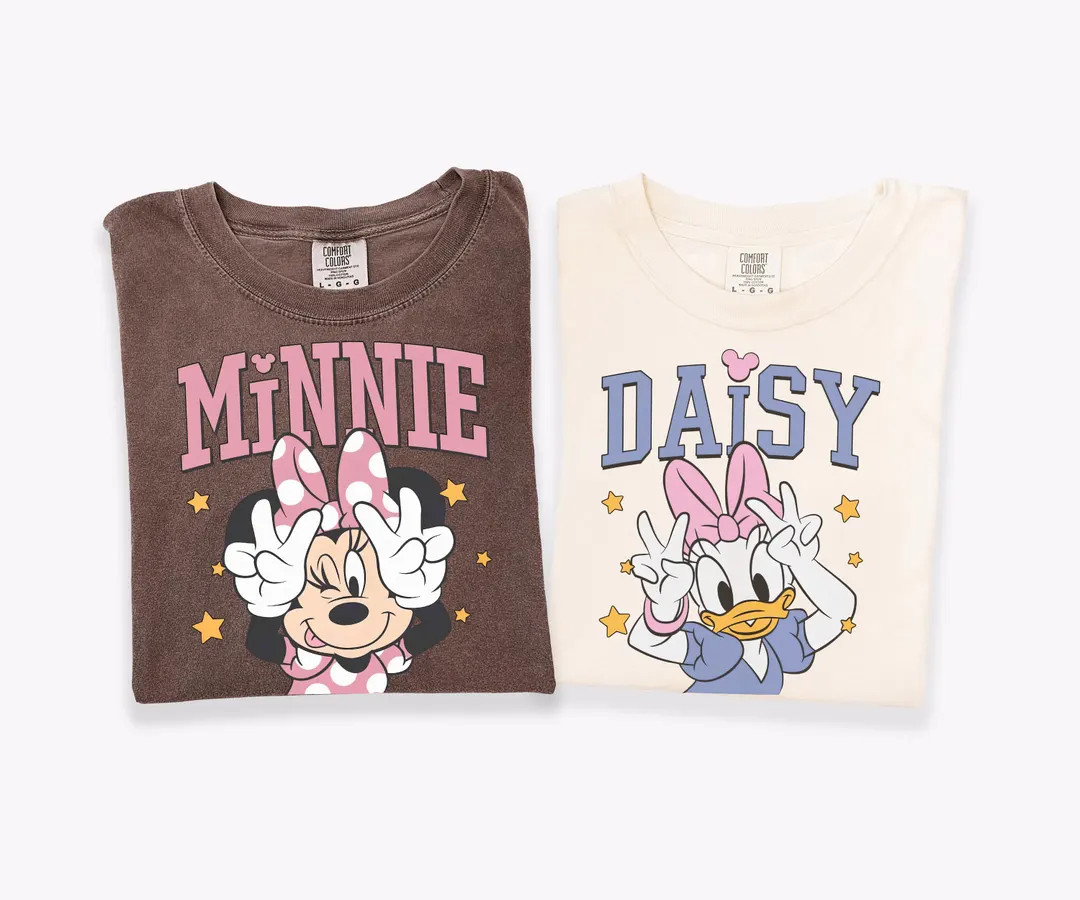Comfort Colors Classic Minnie Mouse and Daisy Duck Shirt, Disney Bestie Vacation Tshirt, Disneyla... | Etsy (Global)