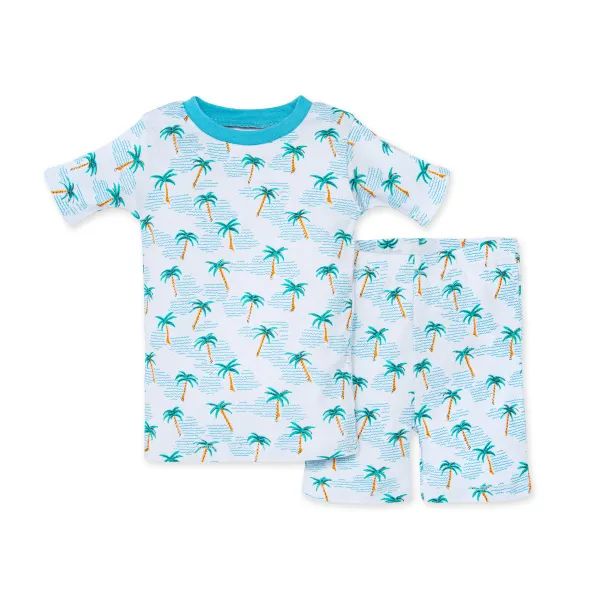 Palm Beach Organic Toddler Snug Fit Toddler Pajama Short Set | Burts Bees Baby
