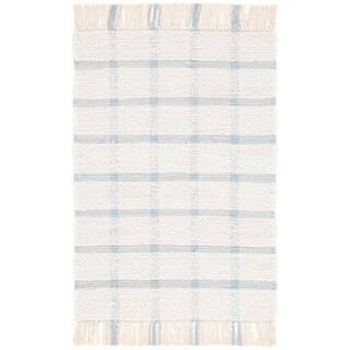 Montauk 3 ft. x 5 ft. Ivory/Blue Geometric Lattice Area Rug | The Home Depot
