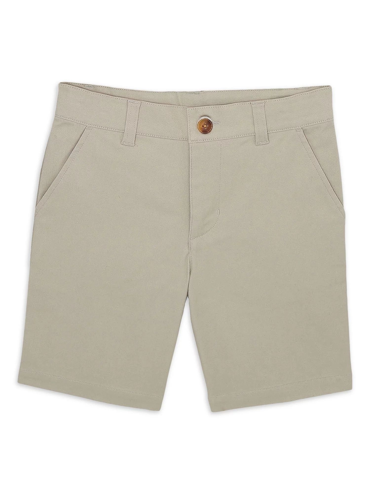 Wonder Nation Boys School Uniform Flat Front Shorts, Sizes 4-18 & Husky - Walmart.com | Walmart (US)