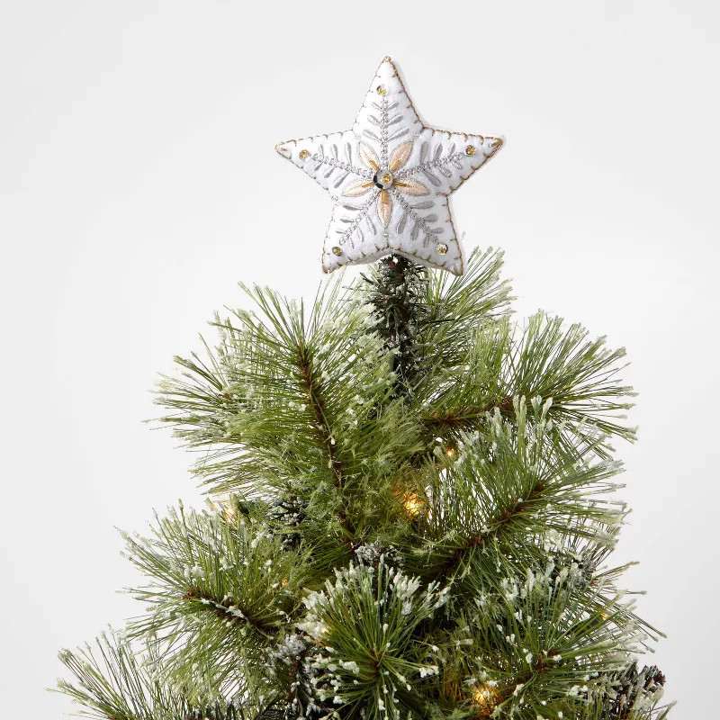 Fabric Star Tree Topper White - Wondershop™ | Target