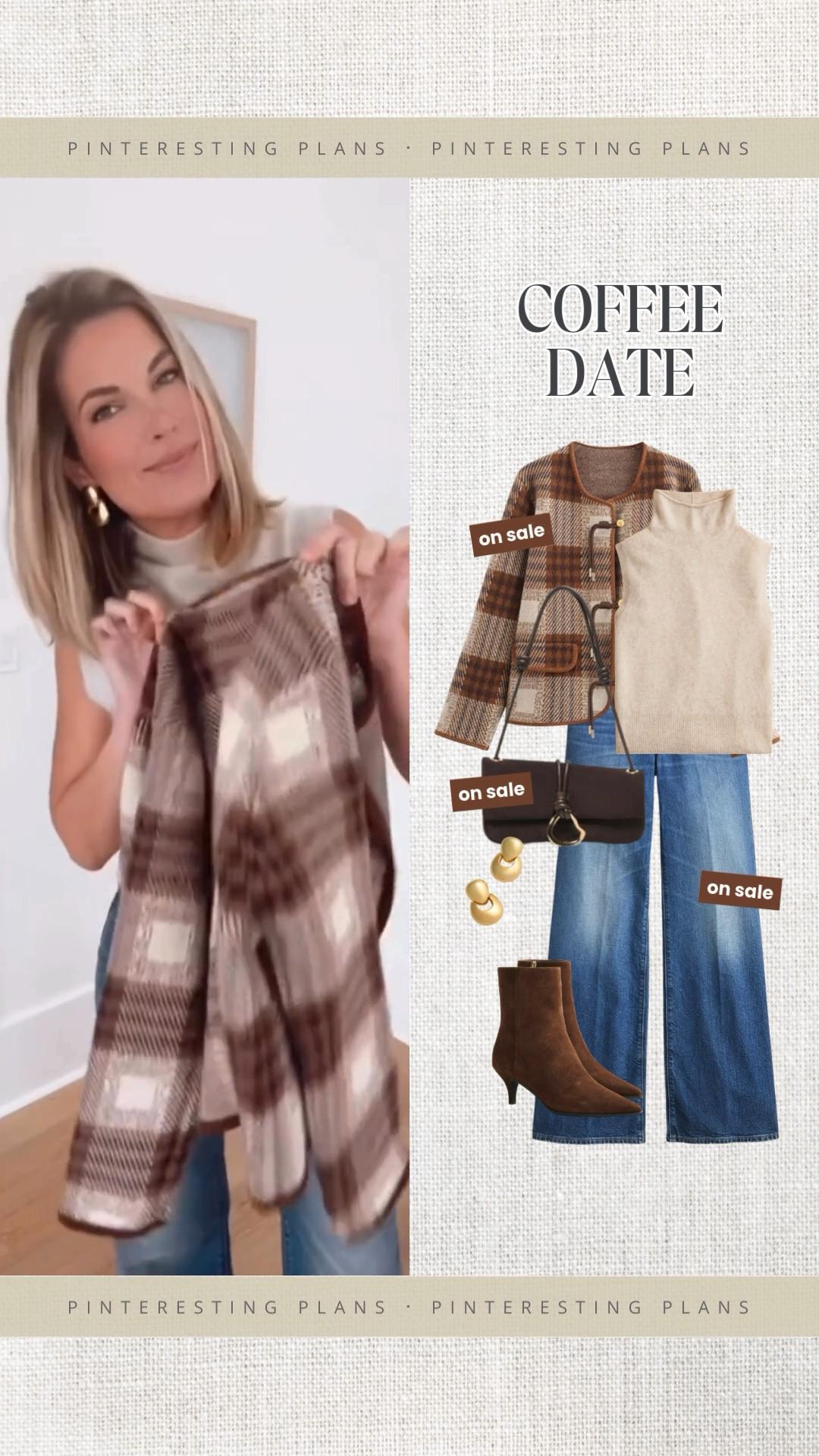 Late fall outfit on sale! This plaid jacket is an Amazon find!  Super cute and machine washable. Denim true to size. I wearing the tall - I am 5’11”.  Booties true to size.  

#LTKCyberWeek #LTKOver40 #LTKSaleAlert
