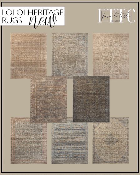NEW Loloi Heritage Rugs. Follow @farmtotablecreations on Instagram for more inspiration.

Loloi just released a new line of rugs. These are up to 25% off plus FREE SHIPPING. Don’t delay. Sale ends midnight tonight. 



#LTKfindsunder50 #LTKhome #LTKsalealert