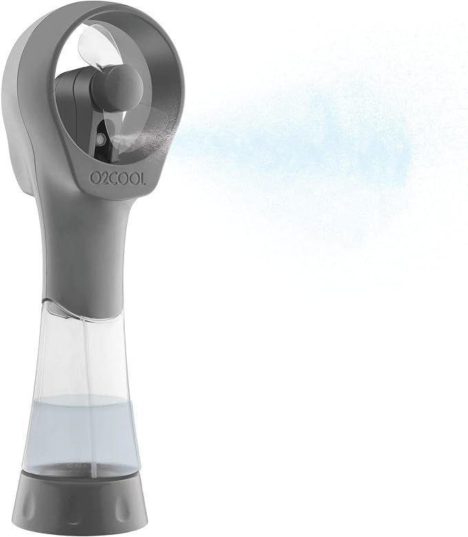 O2COOL Elite Battery Powered Handheld Water Misting Fans (Grey) | Amazon (US)