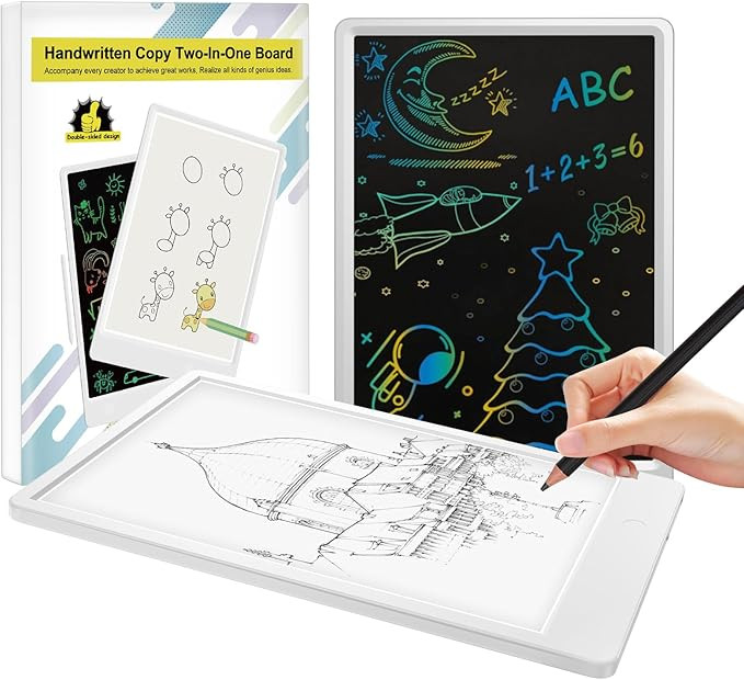Best Educational Gift – Kids Tracing Light Pad with Bonus LCD Doodle Board for Drawing & Writin... | Amazon (US)