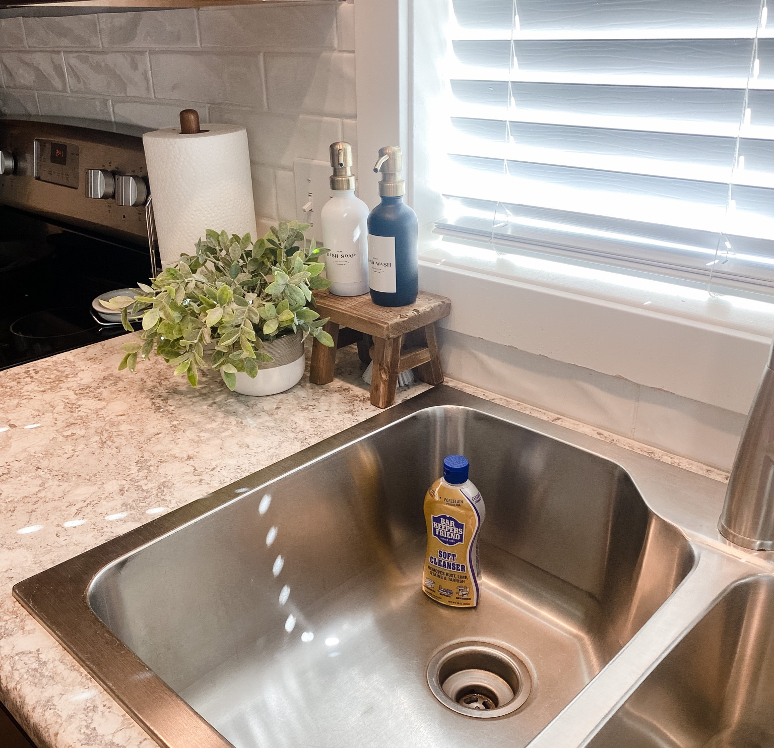 My latest cleaning product obsession…or maybe my only one ever 🤣. Bar Keepers Friend on stainless steel…amazing! 

#LTKhome #LTKunder50