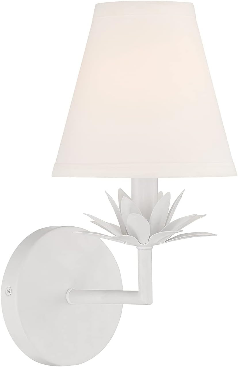 Meridian M90078WH 1 Light Wall Sconce In Mid-Century Modern Style-12 Inches Tall and 6 Inches Wid... | Amazon (US)