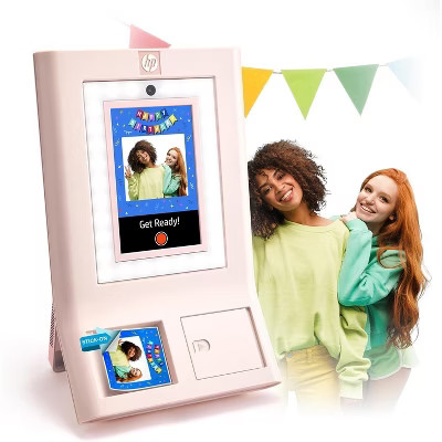 HP Sprocket Photobooth 3" x 4" Color Photo Printer with Touch Screen, LED Ring Light & Wi-Fi | Target