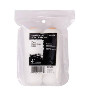 PRIVATE BRAND UNBRANDED 4 in. x 3/8 in. High-Density Foam Mini Paint Roller (2-Pack)-HD MR 200-2 ... | The Home Depot