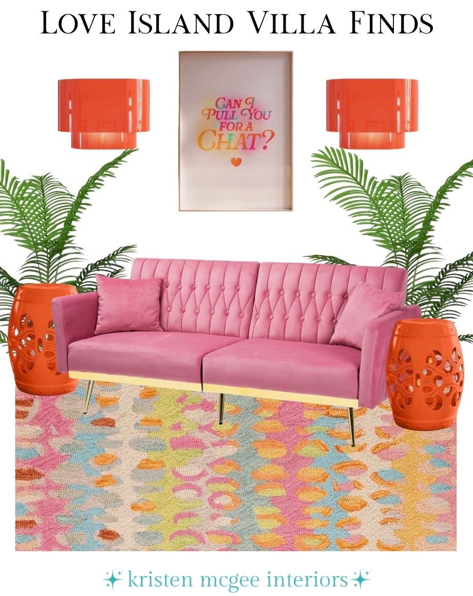 POV: You are recreating the love island villa! 😍 Bright colors, playful patterns, and all the fun finds are linked! 🌴✨💖 #LTKhome #LTKdiml