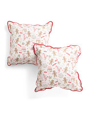 2pk 18x18 Sweet Christmas Treats Pillows | Marshalls