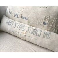 Vintage grain sack pillow/farmhouse pillow/ Rochester NY/ flour/ seed sack/ country/ antique/primitive | Etsy (US)