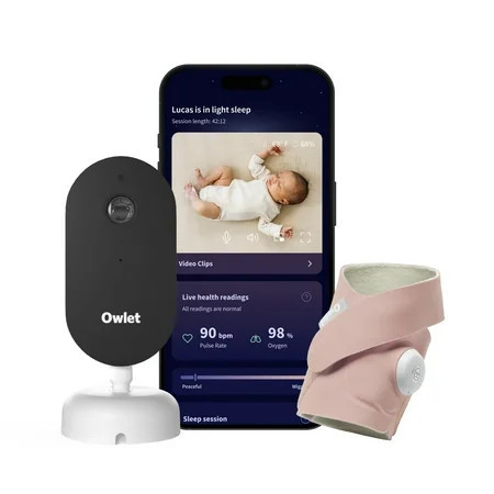 Owlet Dream Duo™ (Gen 3) Smart Baby Monitor System | Oxygen & Pulse Rate Tracking + 2K HD Video Camera | Health Insights via App - Dusty Rose | Walmart (US)
