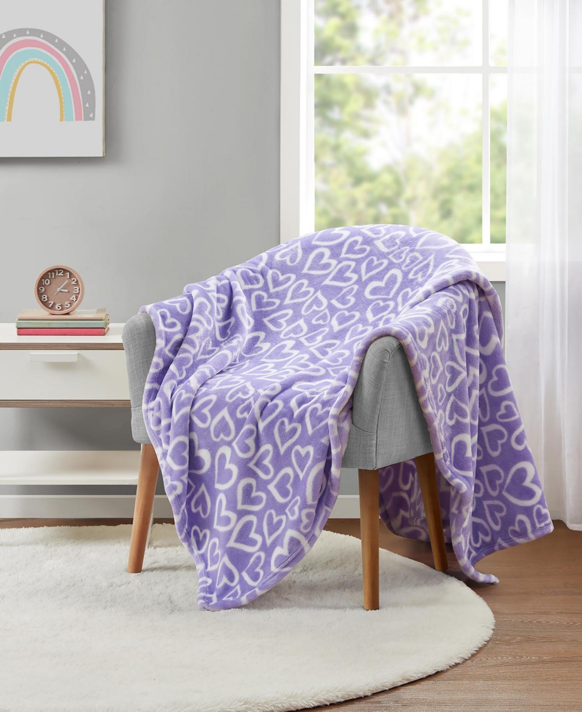 Charter Club Kids Hearts Printed Throw, 50" x 60", Created for Macy's Bedding | Macys (US)