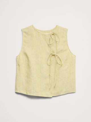 Linen Double-Tie Tank | Banana Republic (CA)