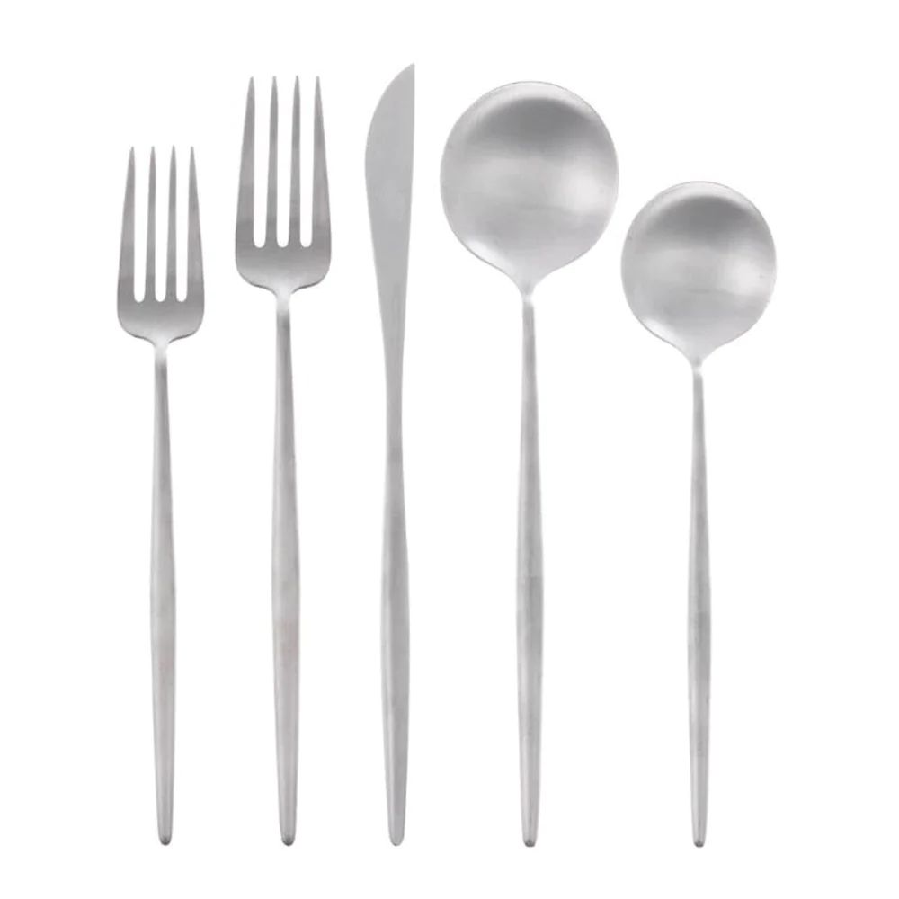 Brushed Silver Flatware - Set of 5 | APIARY by The Busy Bee