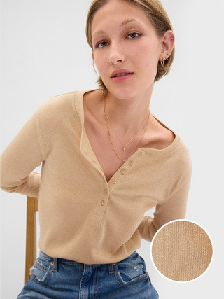 Metallic Henley T-Shirt | Gap (US)