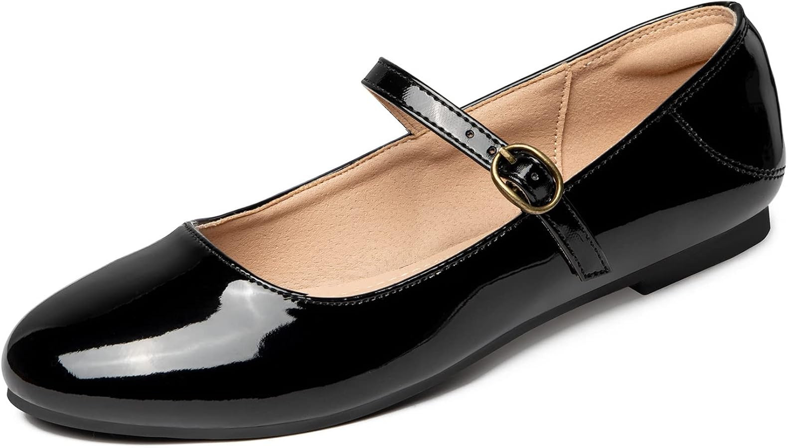 Rekayla Mary Jane Flats Shoes Women Dressy Comfortable Round Toe Slip on Ballet Flat | Amazon (US)