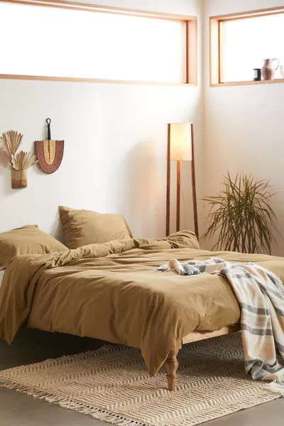 Washed Cotton Basic Duvet Cover | Urban Outfitters (US and RoW)