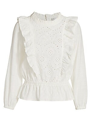 Eyelet Ruffle Blouse | Saks Fifth Avenue