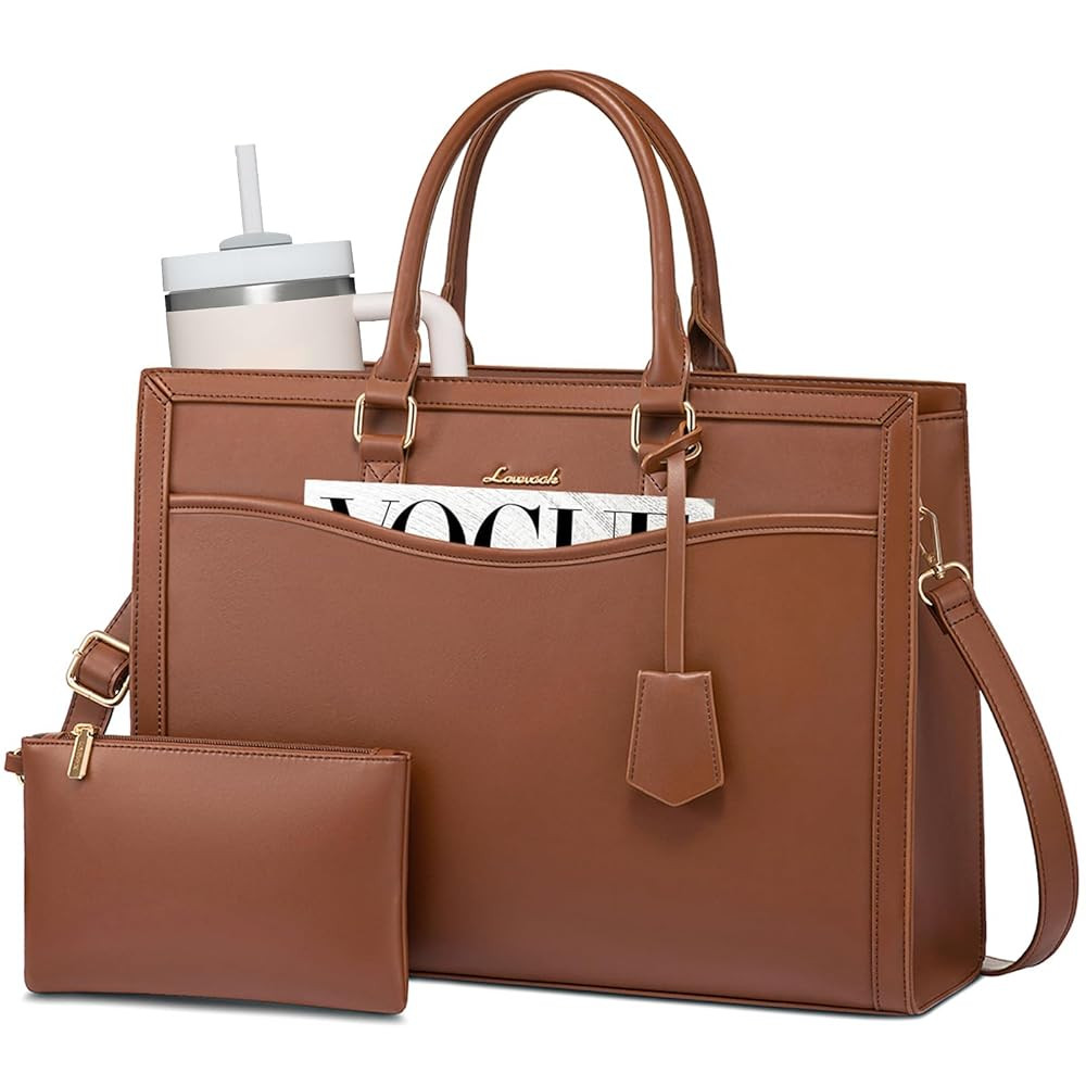 LOVEVOOK Laptop Tote Bag for Women, Office Work Bag Briefcase fit for 15.6 inch Laptop, Large Cap... | Amazon (US)