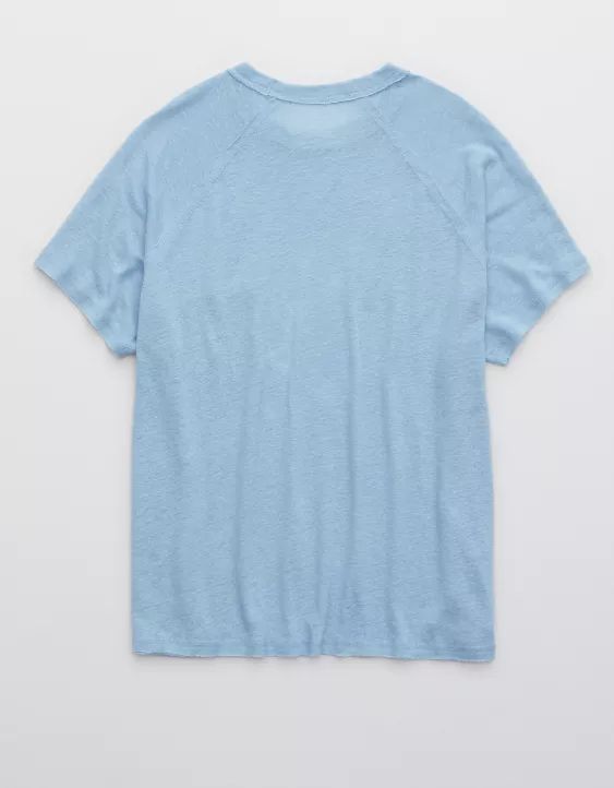 Aerie Breezy Linen T-Shirt | American Eagle Outfitters (US & CA)