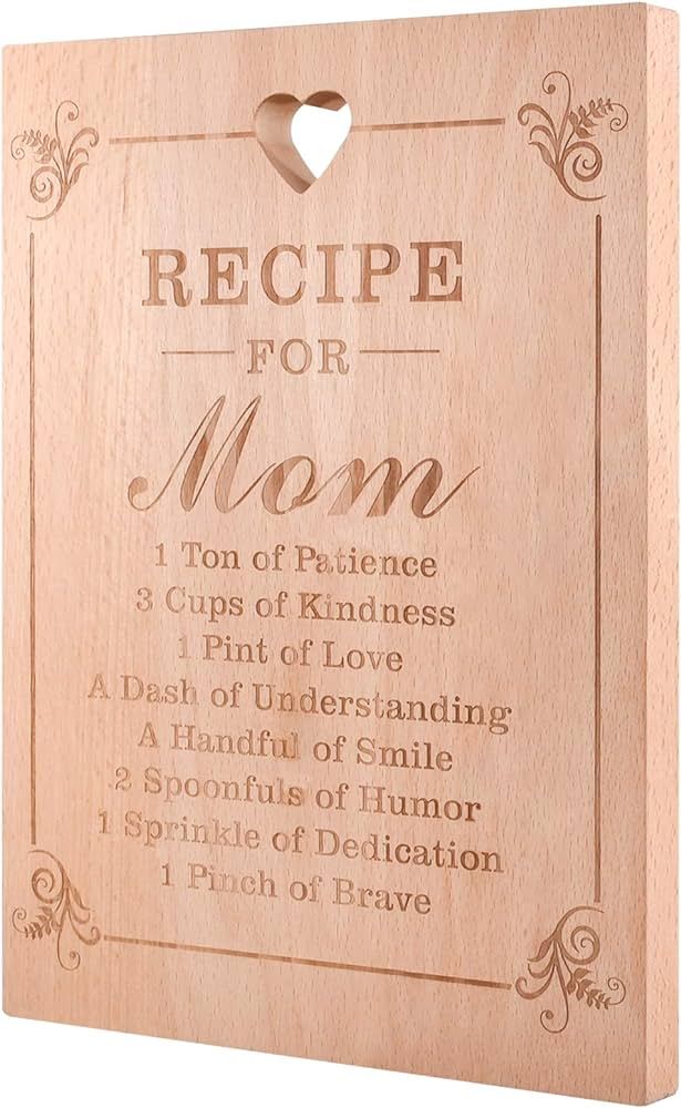 Mothers Day Gifts from Daughter or Son - Personalized Engraved Cutting Board as Mom Gift for Mom ... | Amazon (US)