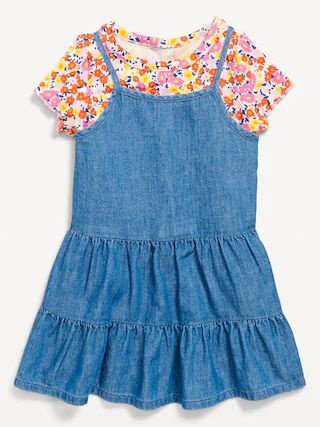 Sleeveless Tiered Dress and T-Shirt Set for Toddler Girls | Old Navy (CA)
