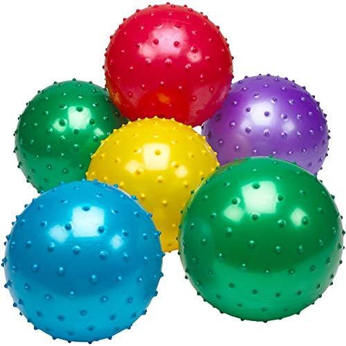 Knobby Balls - (Pack of 6) Bulk 7 Inch Sensory Balls and Spiky Massage Stress Balls, Fun Bouncy B... | Amazon (US)