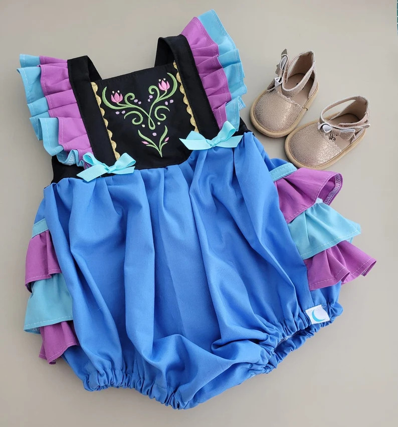Girls Anna Romper, Girls Frozen Romper, Anna Inspired Romper, Anna Costume, Frozen Costume - Etsy | Etsy (US)