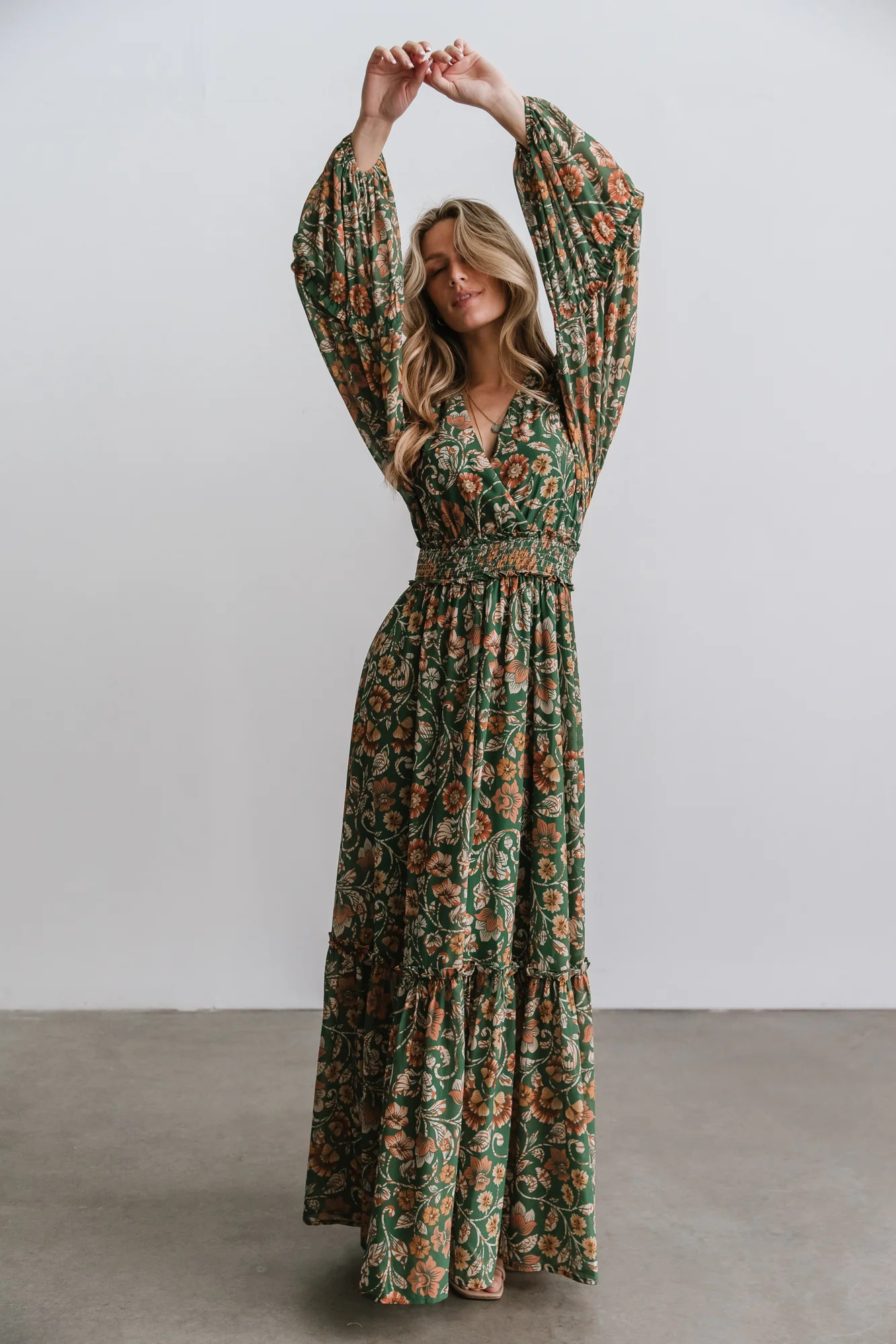 Bria Maxi Dress | Green Floral | Baltic Born