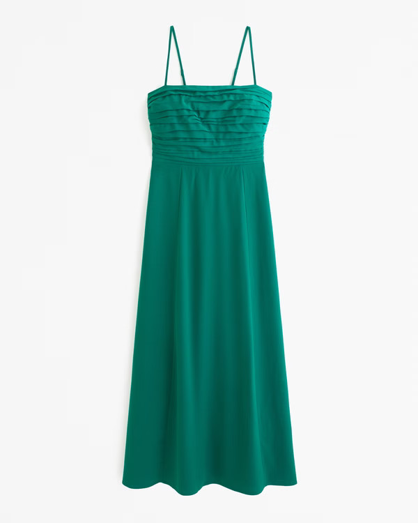 The A&F Emerson Crepe Midi Dress | Abercrombie & Fitch (US)