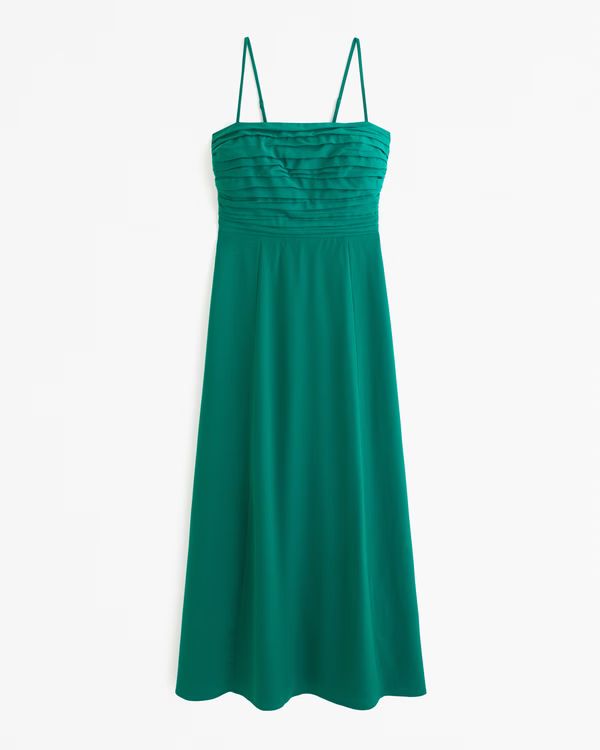 Women's Emerson Crepe Midi Dress | Women's New Arrivals | Abercrombie.com | Abercrombie & Fitch (US)