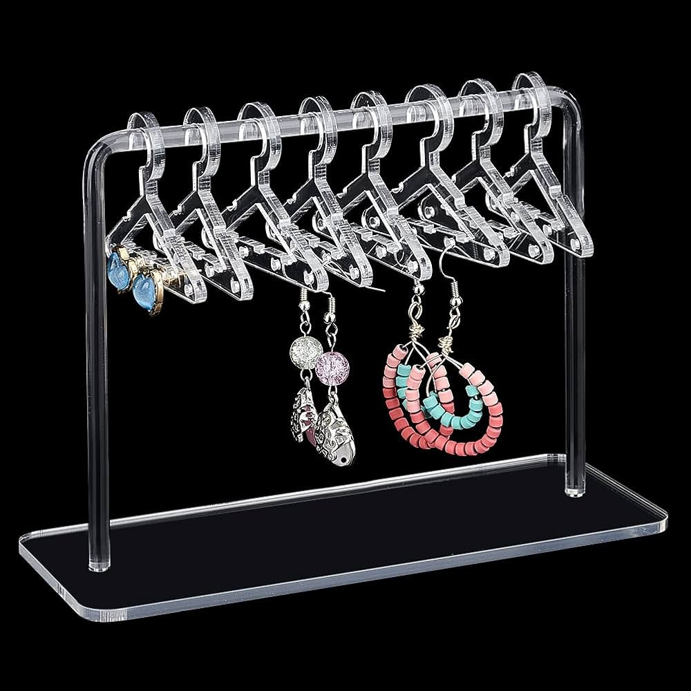 PH PandaHall Acrylic Earring Holder, Coat Hanger Shape Jewelry Display Dangle Earring Hanging Org... | Amazon (US)