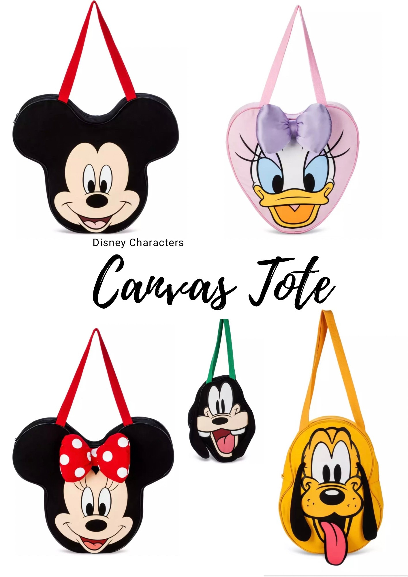 Disney Characters Big Face Canvas Tote✨ 
#disneytote #disneytrip #disneyoutfit #daisyduck #pluto #minniemouse #mickeymouse #disneycharacters #disneystyle #traveloutfit #familyoutfit 

#LTKTravel #LTKItBag #LTKStyleTip
