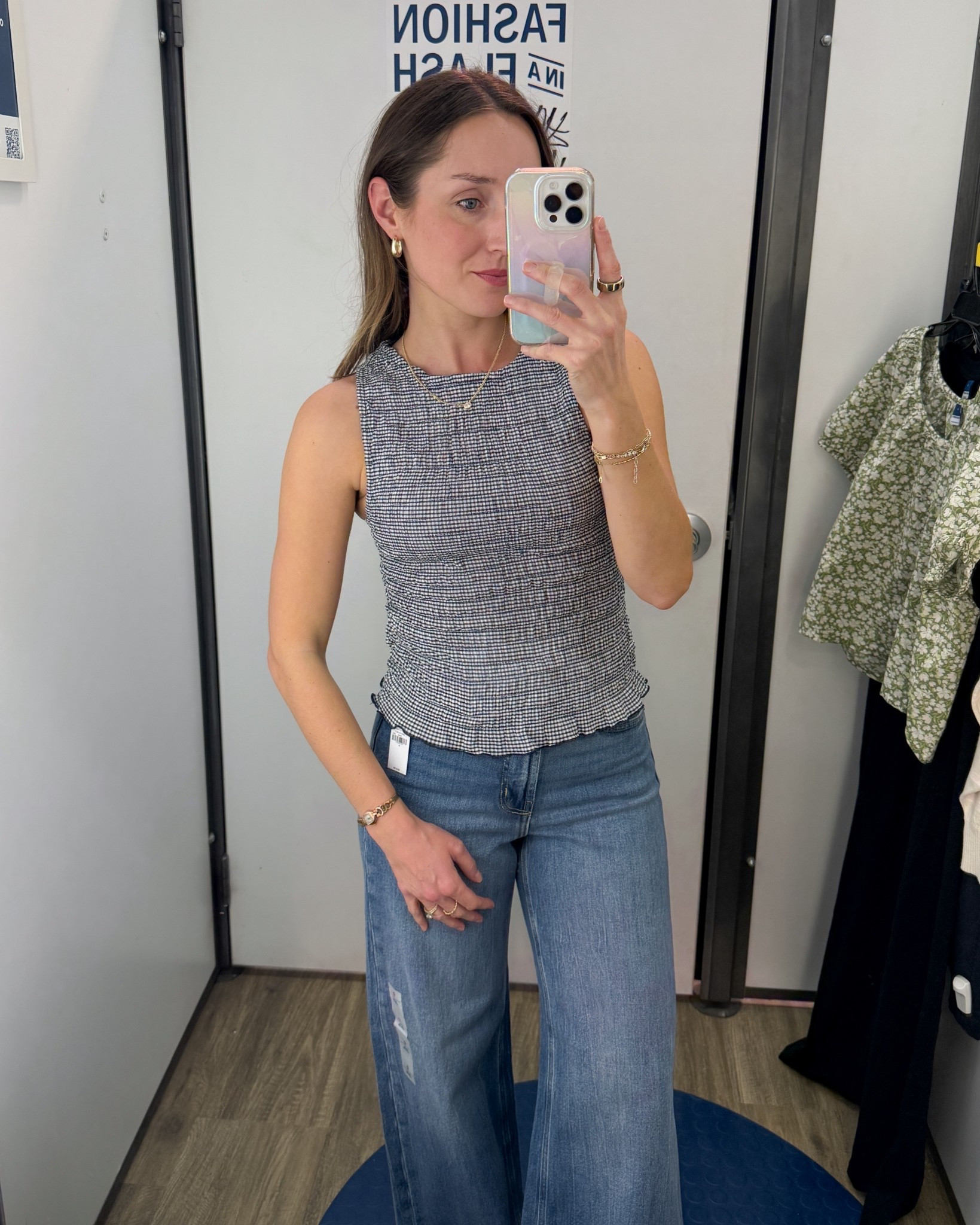 This cute ruched top is selling out, but is available in stores. Wearing an XS. ￼