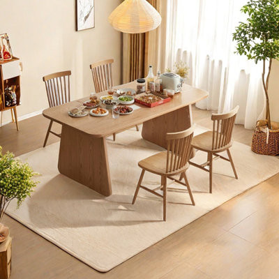 Solid wood oak dining table set | Wayfair North America