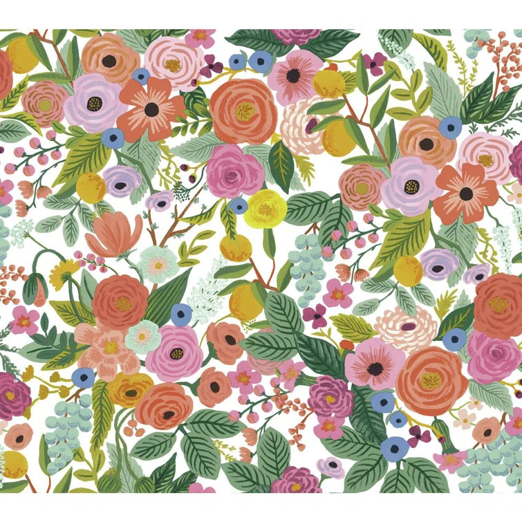 Garden Party 20' L x 27" W Peel and Stick Wallpaper Roll | Wayfair North America