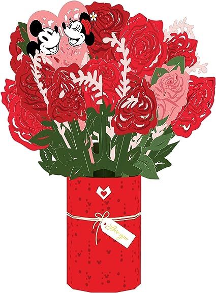 Lovepop Disney’s Mickey & Minnie Be Mine Bouquet - Pop Up Flowers, Valentine’s Day Gift, 3D F... | Amazon (US)