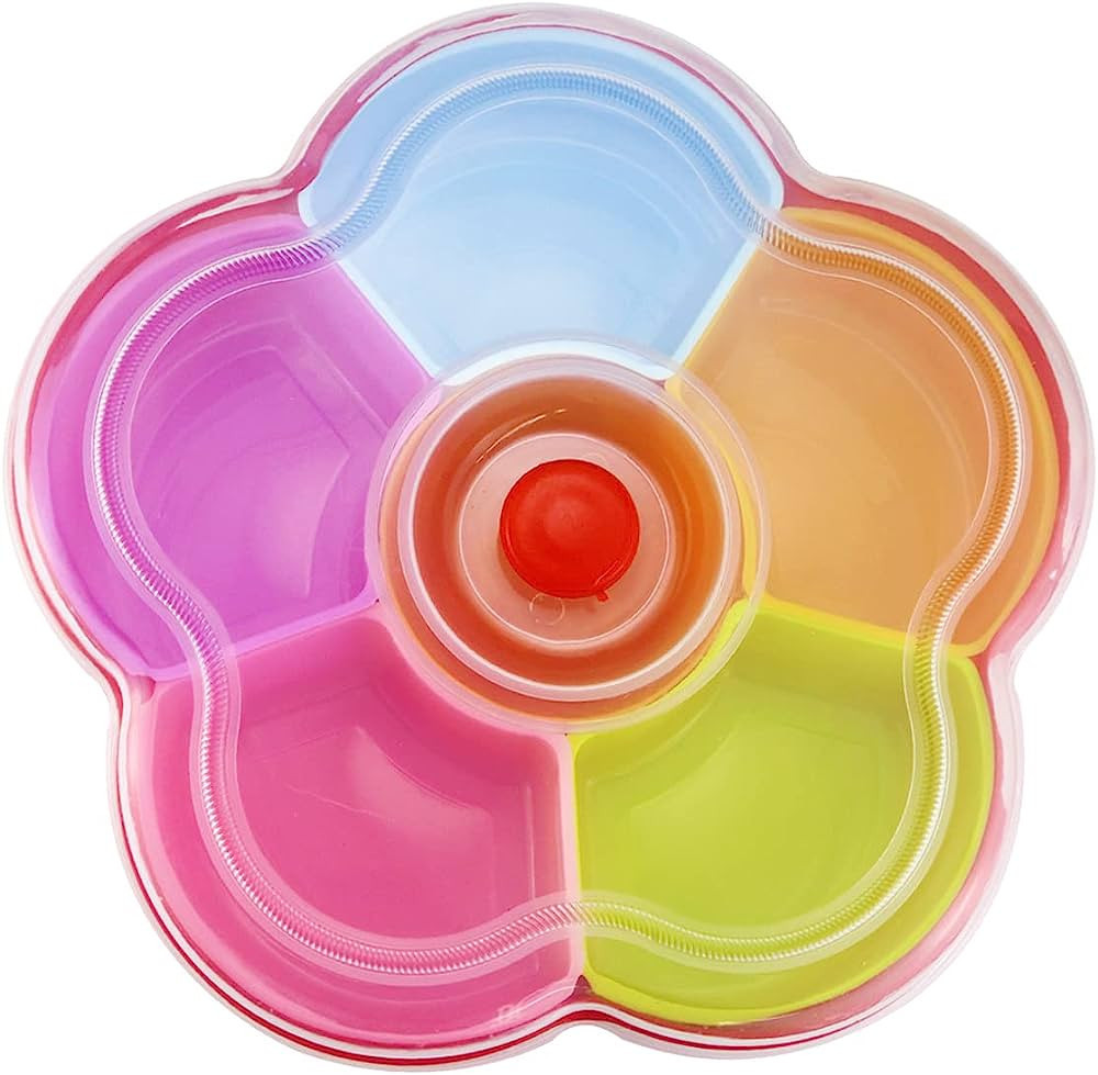 Hslife Separable Colored Flower Shaped Fruit Bowl Snacks Bowl, Candy and Nut Serving Container Ap... | Amazon (US)
