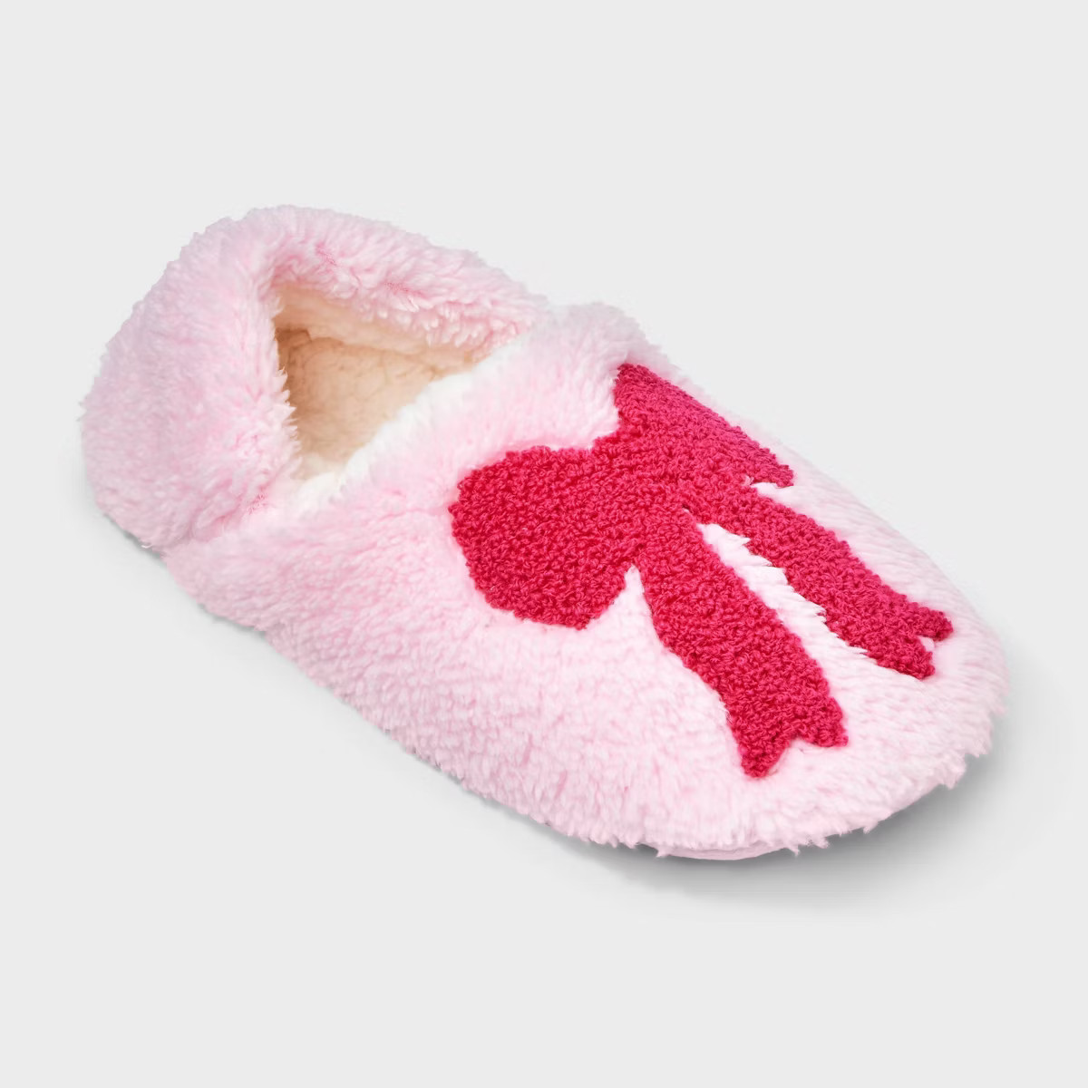 Women's Cozy Fleece High Cut Pull-On Slipper Socks with Grippers | Target